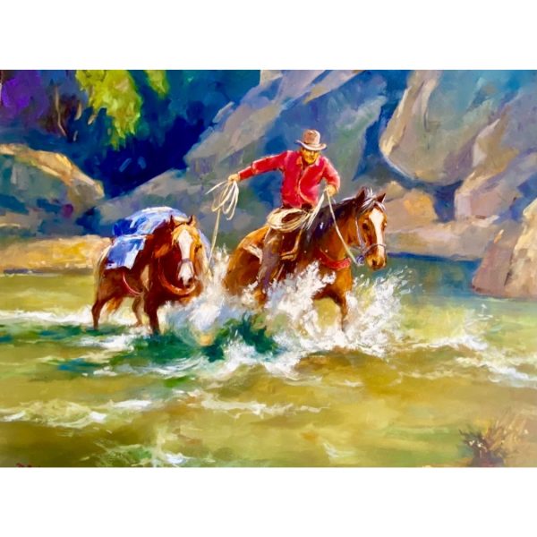 Juan Calderón | Vaquero Cruzando el Río #2