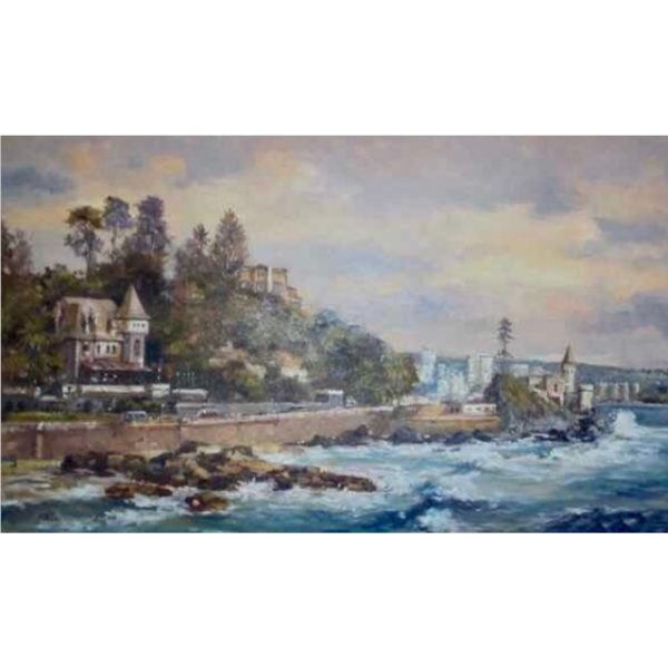 Juan Calderón | Vista de la Calle la Marina ( Valparaíso )